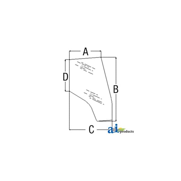 Glass, Door (RH) - Tinted 66" x46.5" x4"